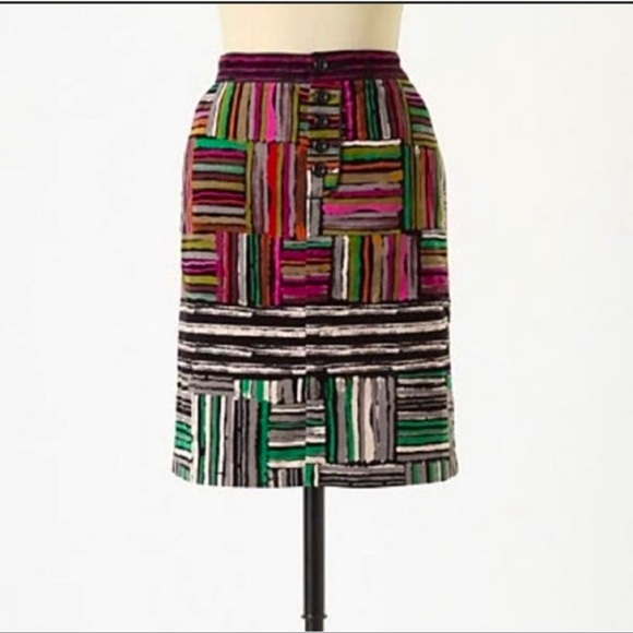 Anthropologie Dresses & Skirts - 🌞Anthropologie Odille velvet spectrum map skirt